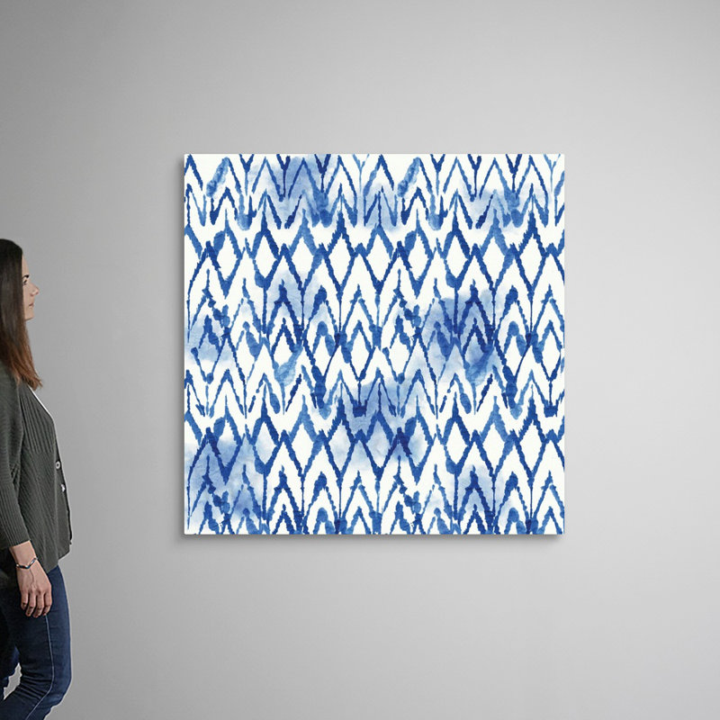 Ornement indigo clair par Aimee Wilson-reproduction d’art sur toile, H 48 po x l 48 po x P 1,25 po, Toile tendue