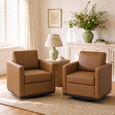 Fauteuil rembourré pivotant