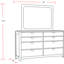 Commode double 8 tiroirs avec miroir Pula