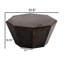Table basse 31,5 "octogonale en bois d'hévéa noyer noir-1827409525