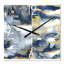 Horloge murale moderne bleu foncé et or abstrait II-1324299914