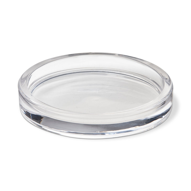Glass Tabletop Dish, 0.8" H x 4.7" W x 4.7" D