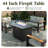 Outdoor Aluminum Furniture Set with Fire Pit Table, Modern Patio Conversation Sets for Porch, Backyard-1456346247