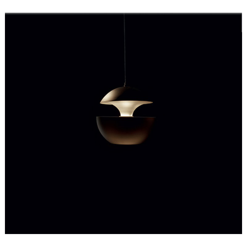 Here Comes The Sun 1 - Light Pendant, White/Black, 6.89" H x 6.89" W x 6.89" D