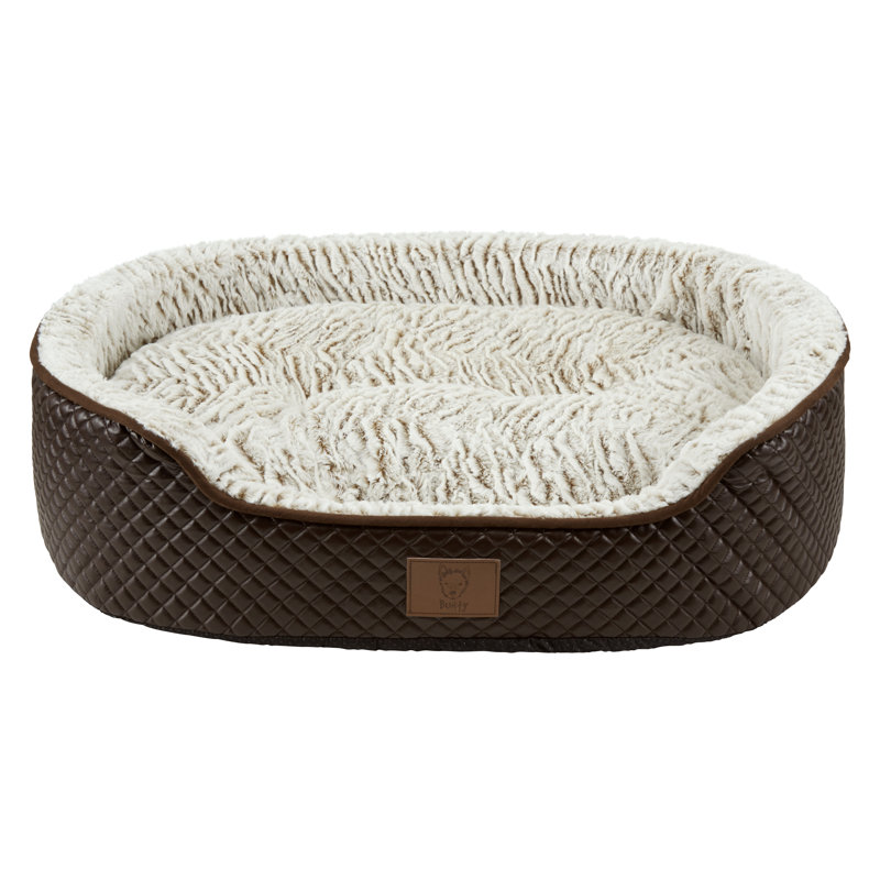 Avienda Geometric Orthopedic Polyester Pet Bed, Large (85cm W x 63cm D x 17cm H)