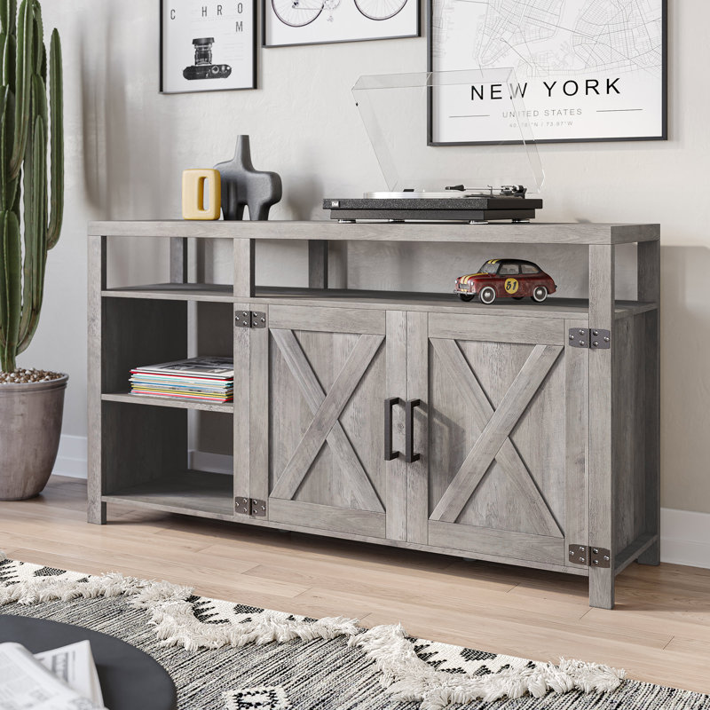 Yeicob TV Stand for TVs up to 65", Gray Wash