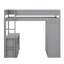Lit mezzanine en bois avec placards, armoire et bureau à 2 tiroirs-1238388737-1238388736