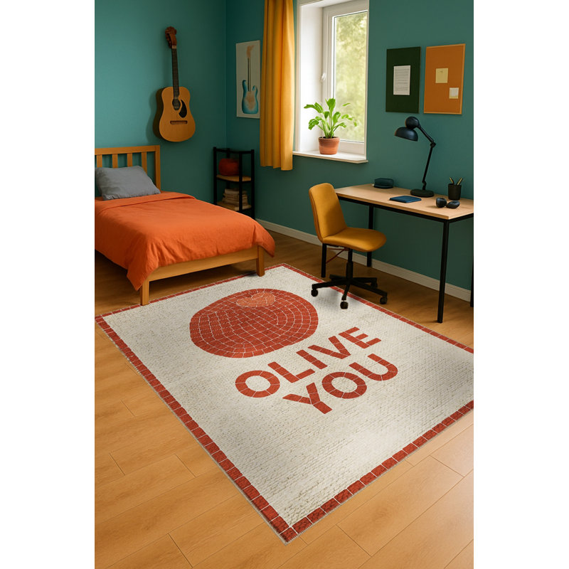 Tapis tissé crème Mosso, 4'7" x 6'7"