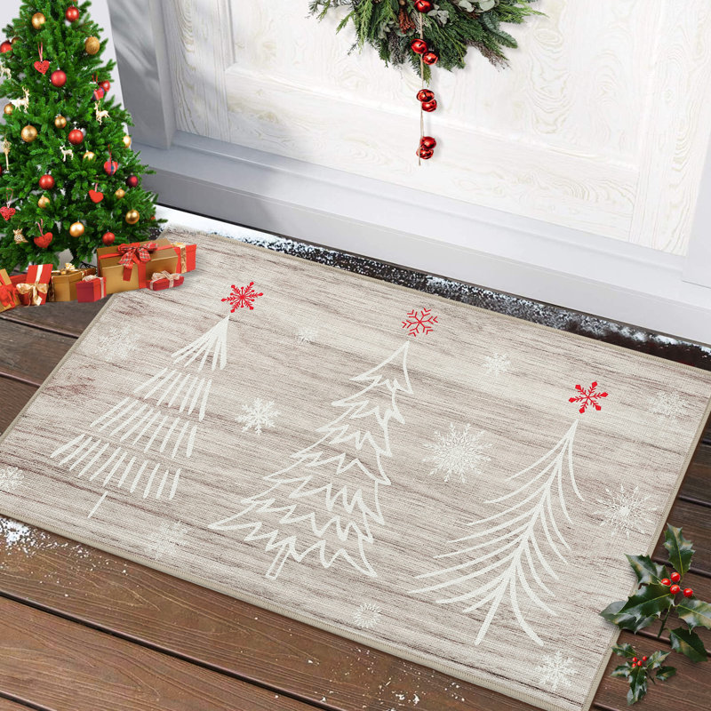 Paillasson Christmas, Naturel, L 17 po x L 29 po