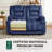 Electric Reclining Loveseat Sofa with Heat and Massage, Fabric Power Loveseat Recliner-90625494-129779161