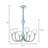 Kim 5-Light Indoor Nickel Hanging Chandelier with Alabaster Glass Bell Shades-24080773
