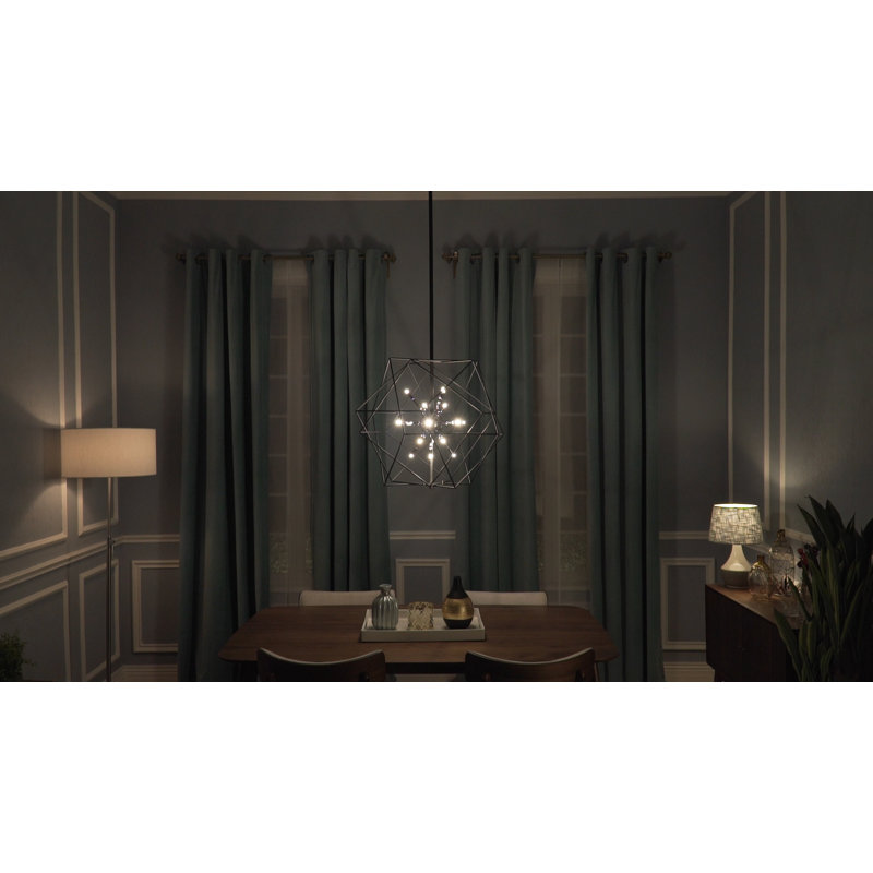 Lustre géométrique lanterne 12 lumières Weldy