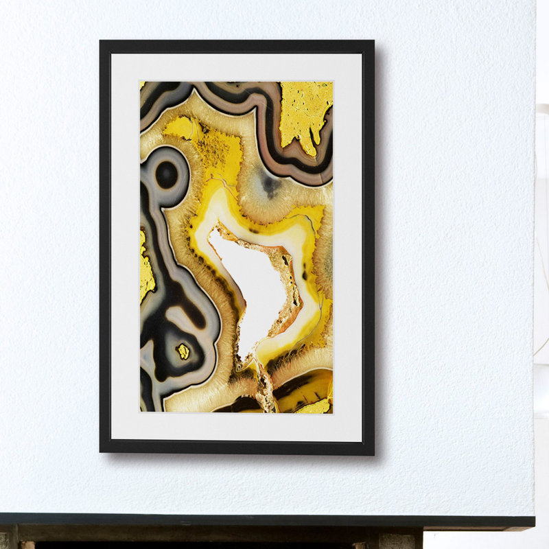 « chrysocolla », reproduction d’art encadrée, H 18 po x l 12 po x P 1,5 po