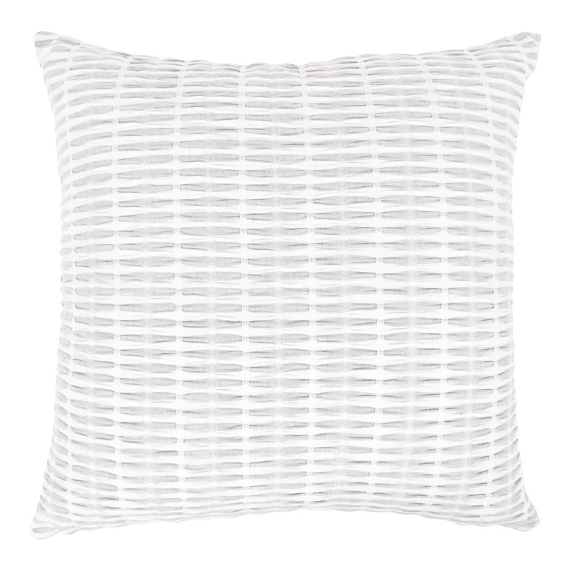  Pleated Please Throw Pillow With Feather Filled Insert, 20" x 20", Sage