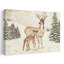 Cerf portant des chapeaux douillets, impression d'art rustique, forêt de cerfs-578664156