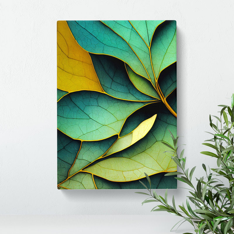 The Artsy Leaves - Wrapped Canvas Painting, 50cm H x 35cm W x 3cm D