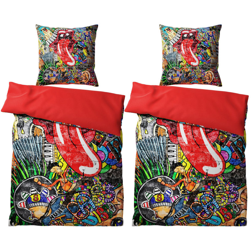 Cotton No Pattern Duvet Cover Set with Pillowcases Included