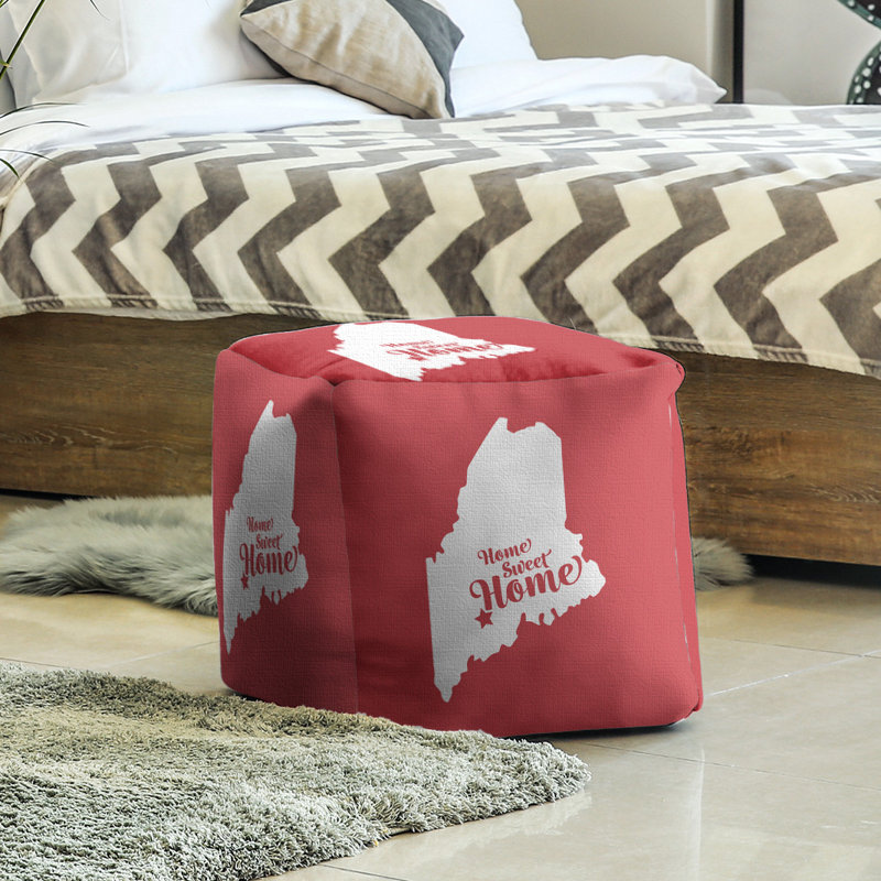 Repose-pieds à cubes maine augusta the home, Rouge