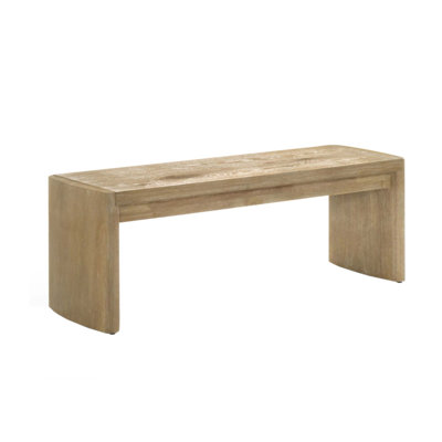 Wooden-Finish Dining Bench – 50.5" Wide Solid-Look Bench For Kitchen Or Dining Room