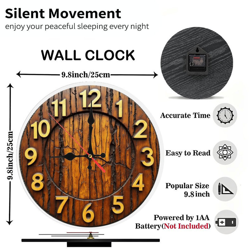 Horloge murale rustique