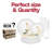 White with Gold Floral Plastic Wedding Value Set - 120 Settings
