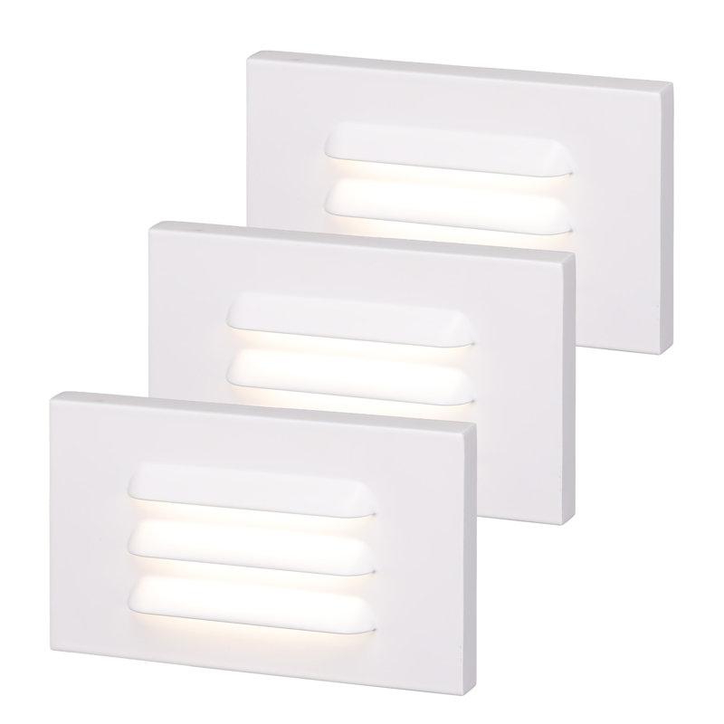 Éclairage de marches à persienne horizontale 3,5 W, 3,5 W, 5 lumières, gradateur 120 V, blanc, Blanc