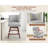 Counter Height Bar Stools Set Of 2 - 360° Swivel Bar Stools With Curved Back,35.8" Tall Linen Bar Chair With Footrest For Kitchen Island, Dining, Cafe-2034267850
