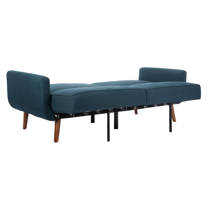 Futton Twin 82.3'' Upholstered Convertible Sofa, Navy, Linen