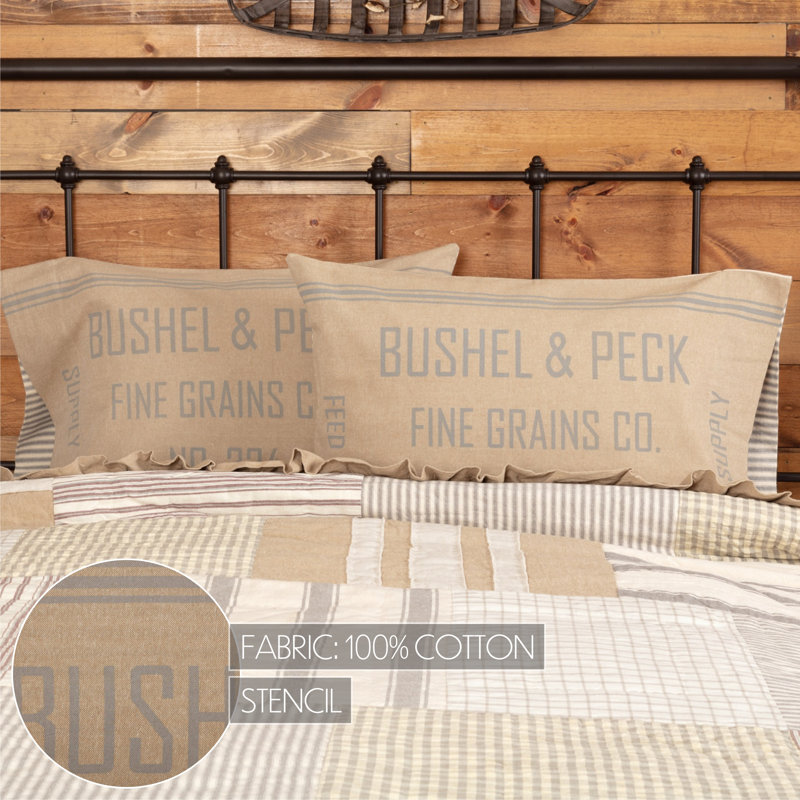 Taie d'oreiller 100% coton Grace, Standard