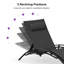3 pcs Outdoor Chaise Lounge Set Oversized Aluminum Patio Set with Side Table-1814314771