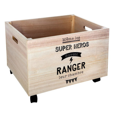 Zoomie Kids Solid Wood Toy Box