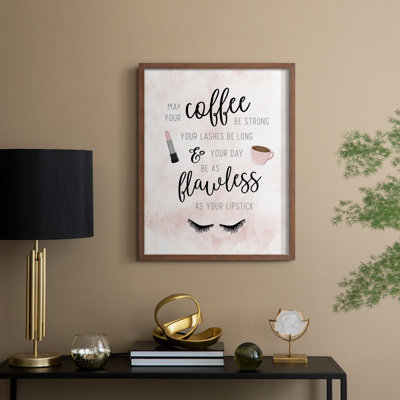 May Your Coffee Be Strong Framed Print - Solid Wood