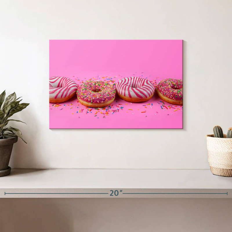 Beignets roses pastel Yarlin, H 8 po x l 12 po