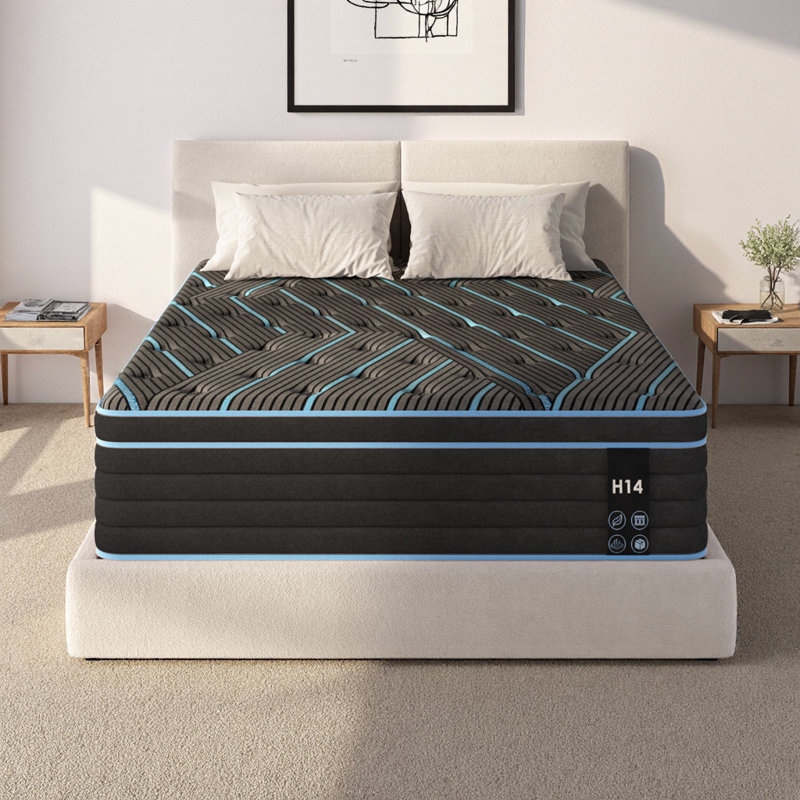 Premium Hybrid Mattress in Twin/Queen/King Sizes - Medium Firm Support with Pocket Springs and Safe Memory Foam in 10/12/14 Inch
