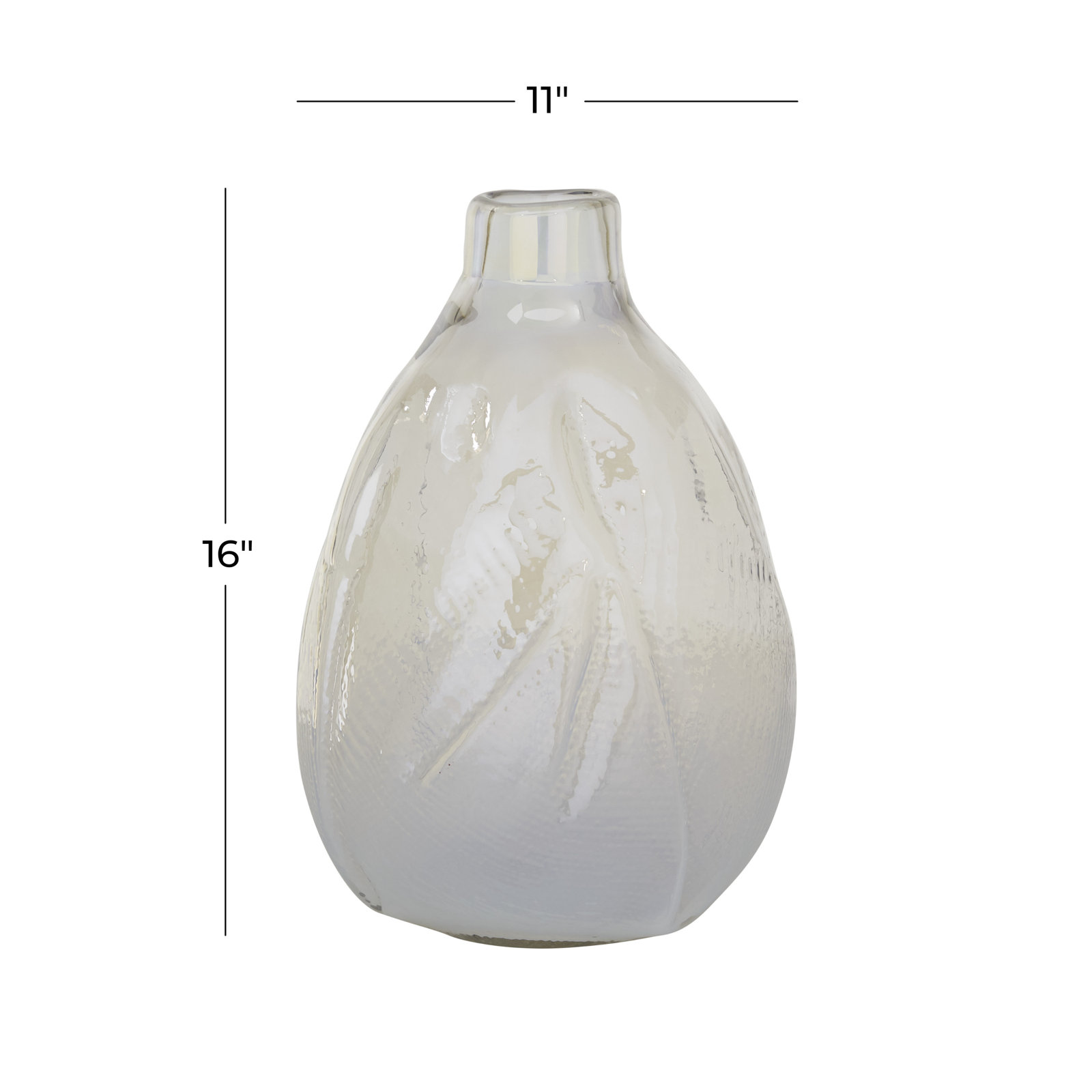 Isela Glass Table Vase, White