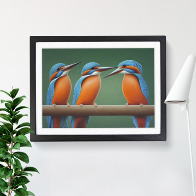 Welcoming Kingfisher Birds - Framed Print