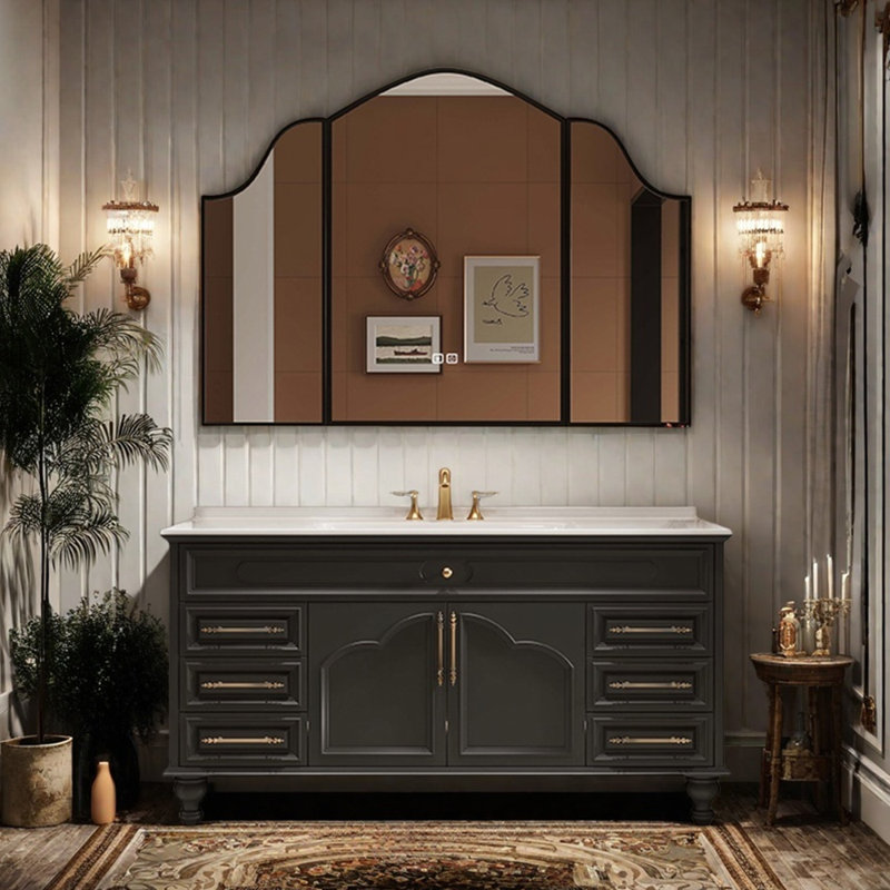 Armoire de salle de bain luxueuse rétro française