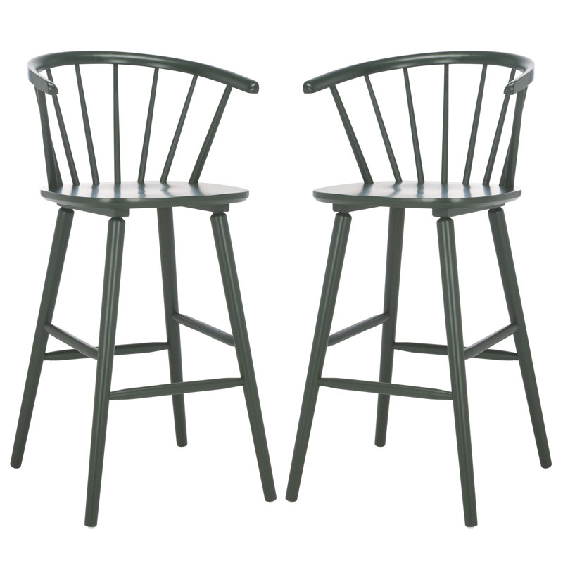 Sheffield Solid Wood Stools, Short Stool (23" Seat Height), Garden Green