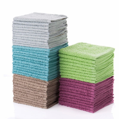 UltraSoft Cotton Washcloth Set - 50 Pack, Towels for Everyday Use