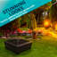 Bulle Square Steel Wood Burning Fire Pit