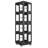Modern 4-Tier All-Steel Rotating Bookshelf with 360-Degree Storage and Lockable Silent Wheels-1177108746