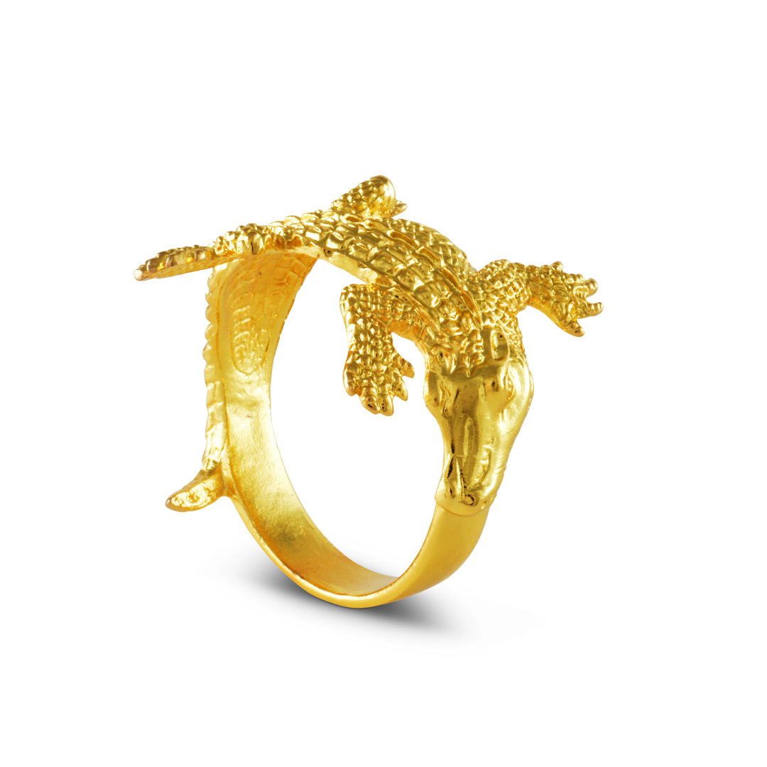 Alligator Metal Napkin Ring (Set of 4) Arthur Court Designs