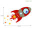 Flying Rocket Wall Stickers-369720980-369720979