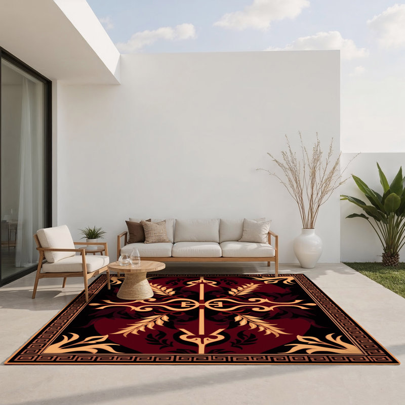 Gloriana's Tapestry Indoor And Outdoor Area Rug, Rectangle 1'6" x 2'6"