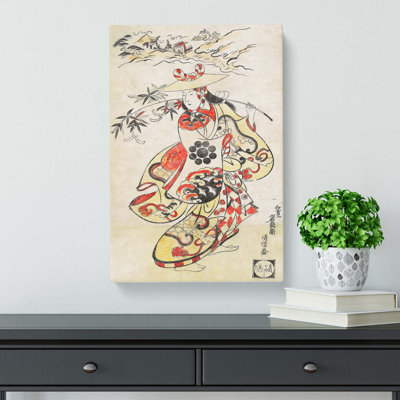 Sawamura Kodenji by Torii Kiyonobu - Wrapped Canvas Painting