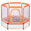 Trampoline pour tout-petits de 55 po avec filet de sécurité et balles, mini trampoline intérieur / extérieur pour enfants-127112832