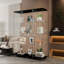 Vitrine extra large à 4 étagères, facile à installer, idéale pour la décoration du salon, de la chambre et du bureau-2026769956