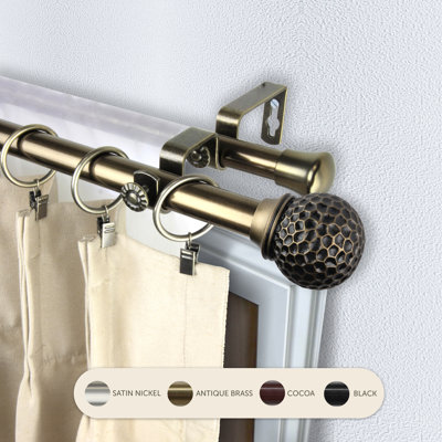 Steel Adjustable Double Curtain Rod