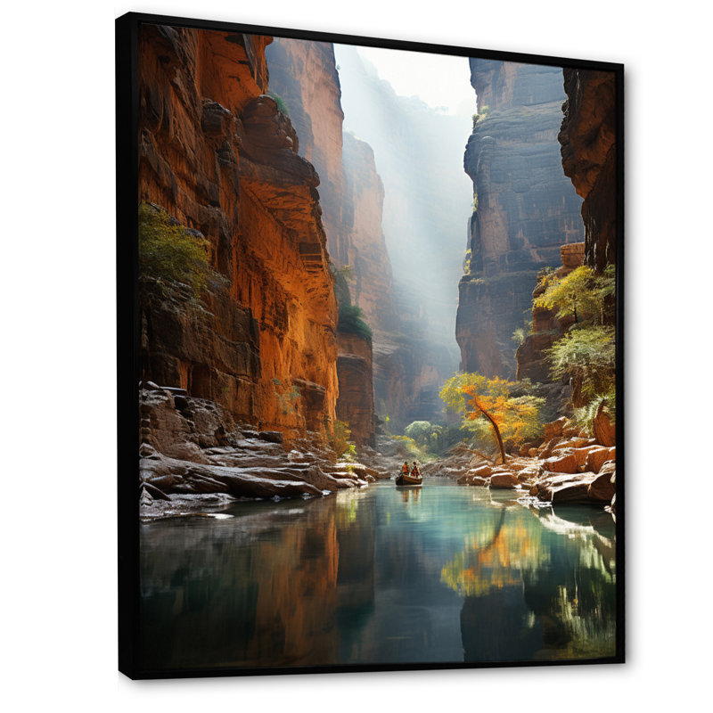 Baylum Canyon Reverie Empling II - Imprimé, Cadre flottant noir, H 40 po x l 30 po x P 1,5 po