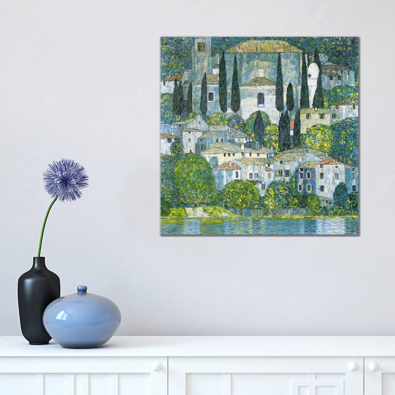 Kirche In Cassone (Church In Cassone) by Gustav Klimt - Wrapped Canvas Print, 45.72 cm H x 45.72 cm W x 1.91 cm D